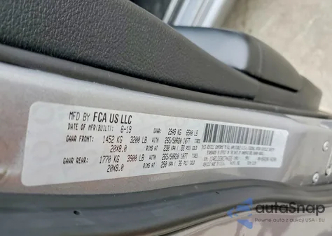 2019 Dodge Durango Gt z USA, uszkodzony, nr VIN 1C4RDJDG9KC744335